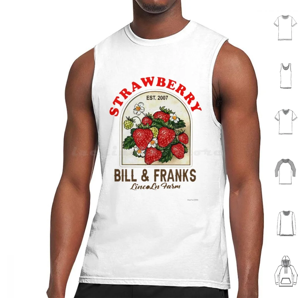Camisetas sin mangas con estampado de fresas de Bill & Frank, algodón con estampado de Bill y fresas Frank, barbacoa, fresa, The Last Of Us Pie