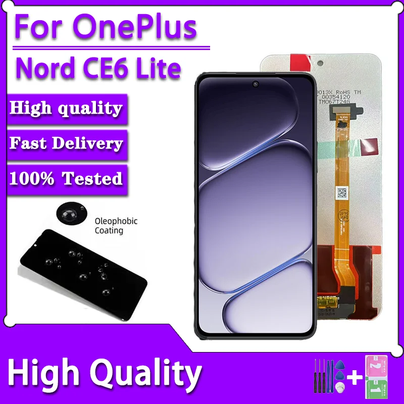 6.72"High Quality For OnePlus Nord CE6 Lite Display Screen Touch Digitizer Assembly For 1+Nord CE 6 Lite Display Replacement