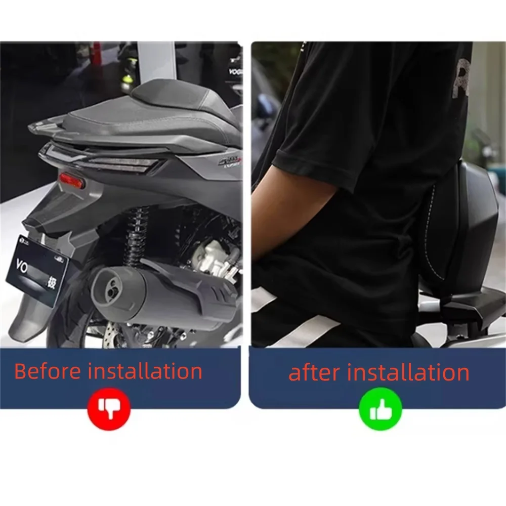 For VOGE SR250GT SR250GT plus modified backrest aluminum alloy frosted black backrest back waist non-destructive installation