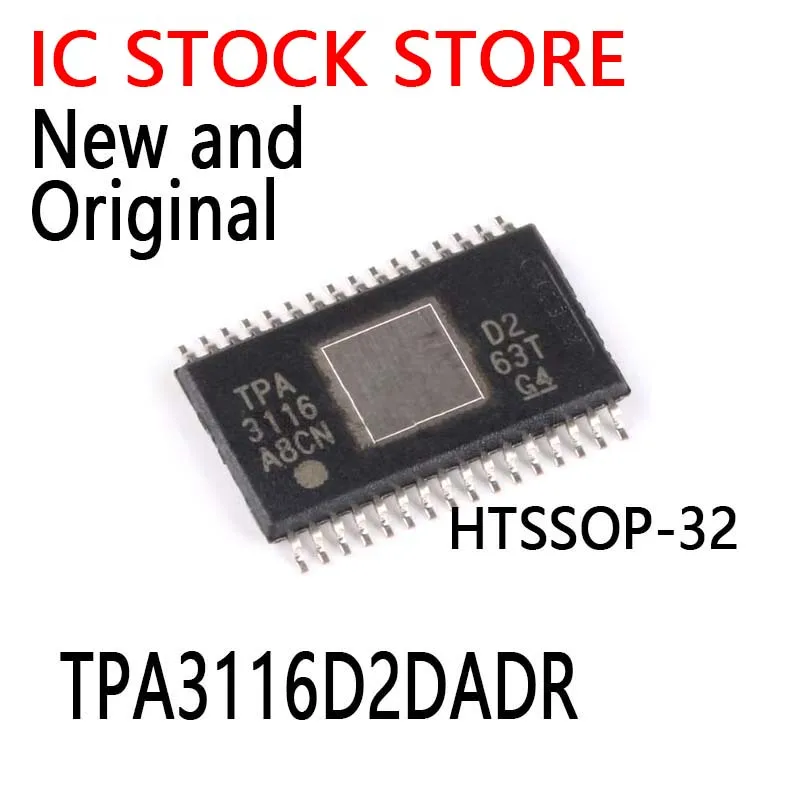 1PCS New and Original HTSSOP32 TPA3116D2 HTSSOP-32 TPA3116 TSSOP IC Chip Original Novo TPA3116D2DADR