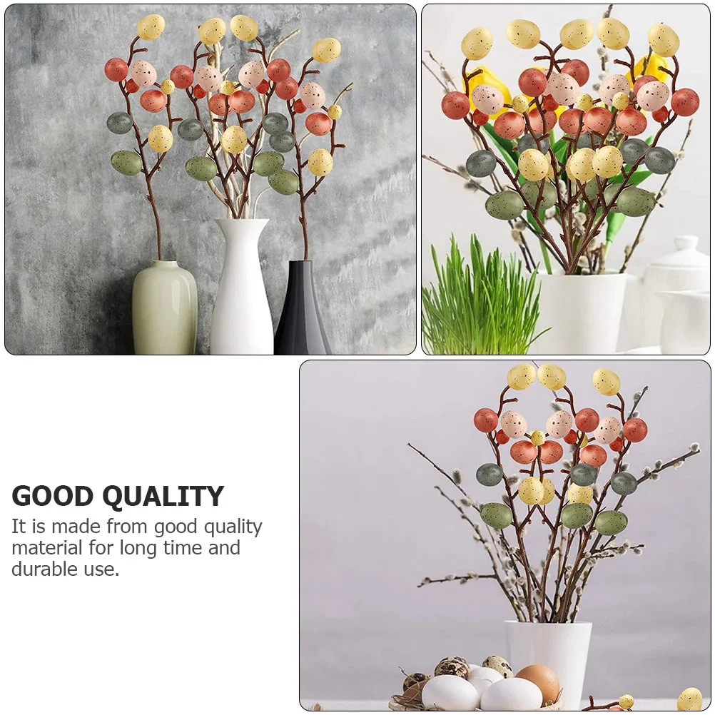

Eggs Decorations 5 Branches Easter Crafts DIY Arrangement nament Home Decor Festival Props Long Lasting Quality Material