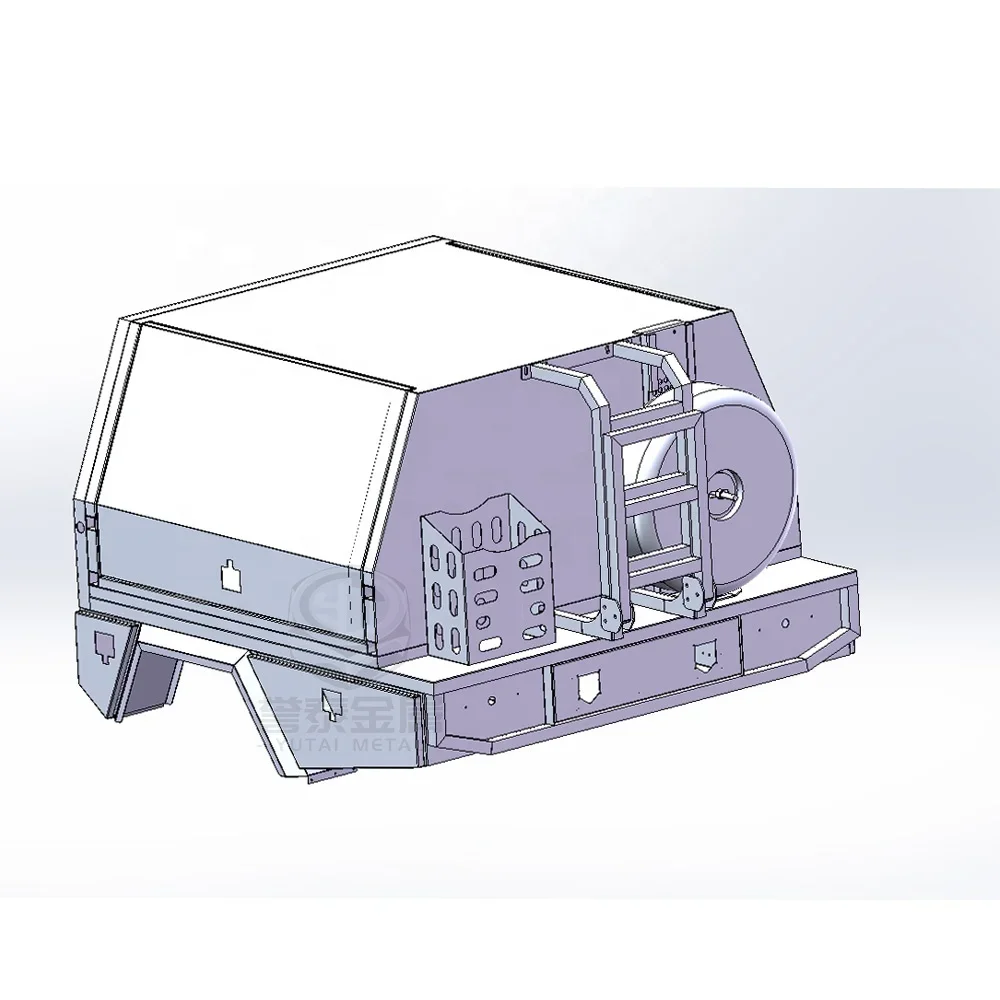 Wholesale Custom Powder Coated Dual Cab Ute Tray Aluminum Canopy With Heavy Duty Roof Rack