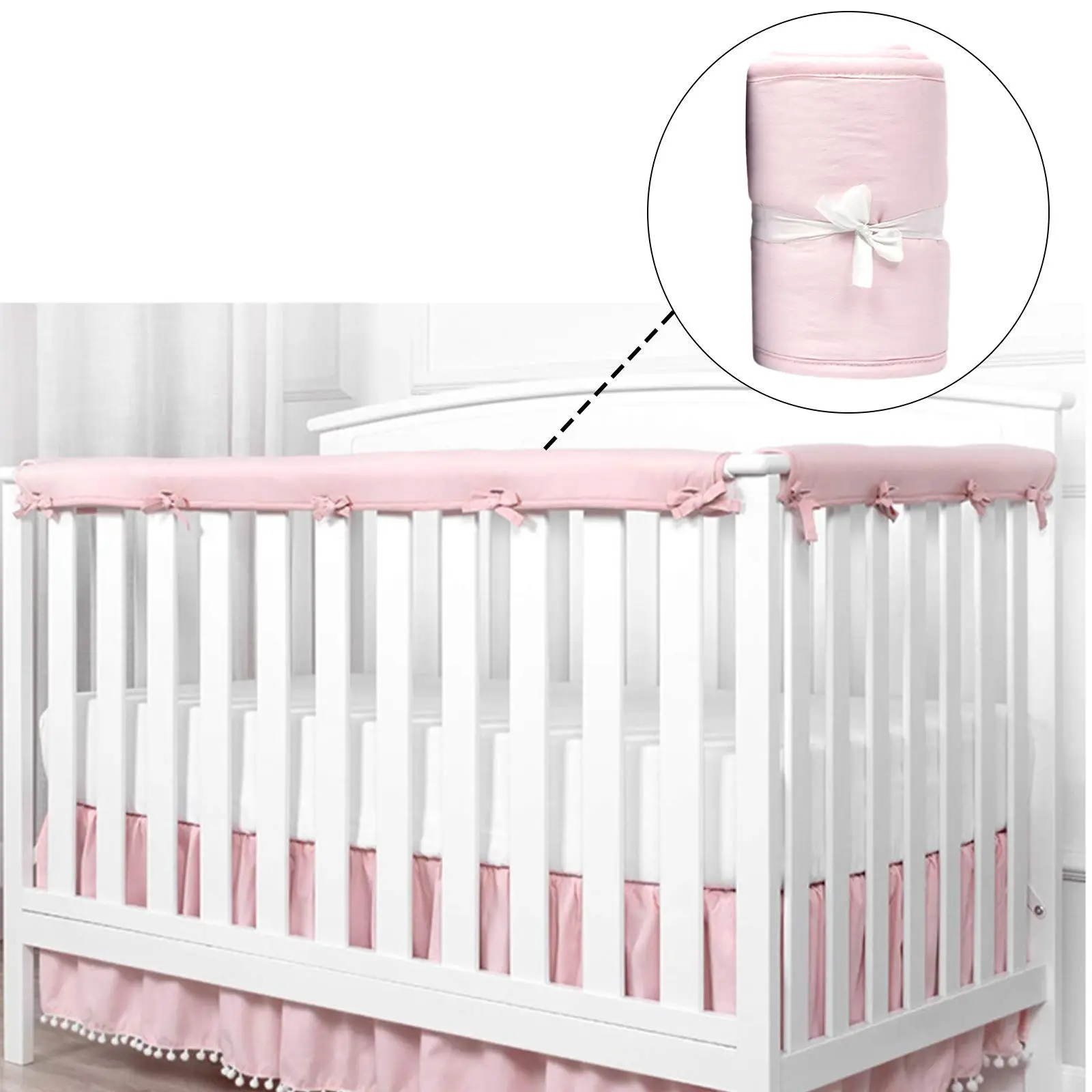 3x Crib Wrap Rail Cover Baby Care Protection for Gifts Newborn Toddlers