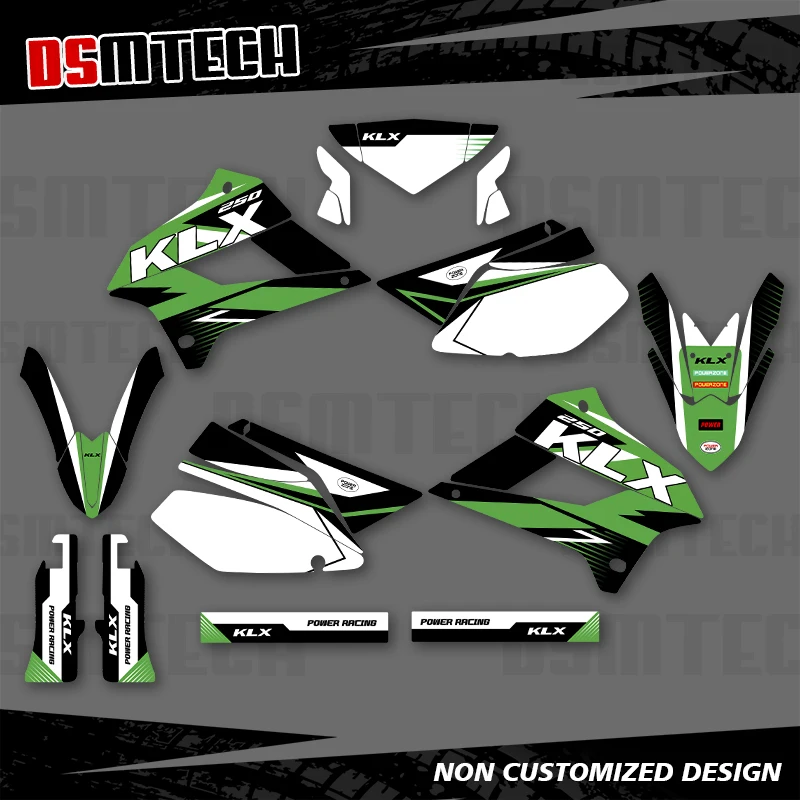 

DSMTECH для Kawasaki KLX250 KLX 250 2008 2009 2010 2011 2012 2013 2014 2015 2016 2017 2018 2019-21 графические наклейки наклейки 001