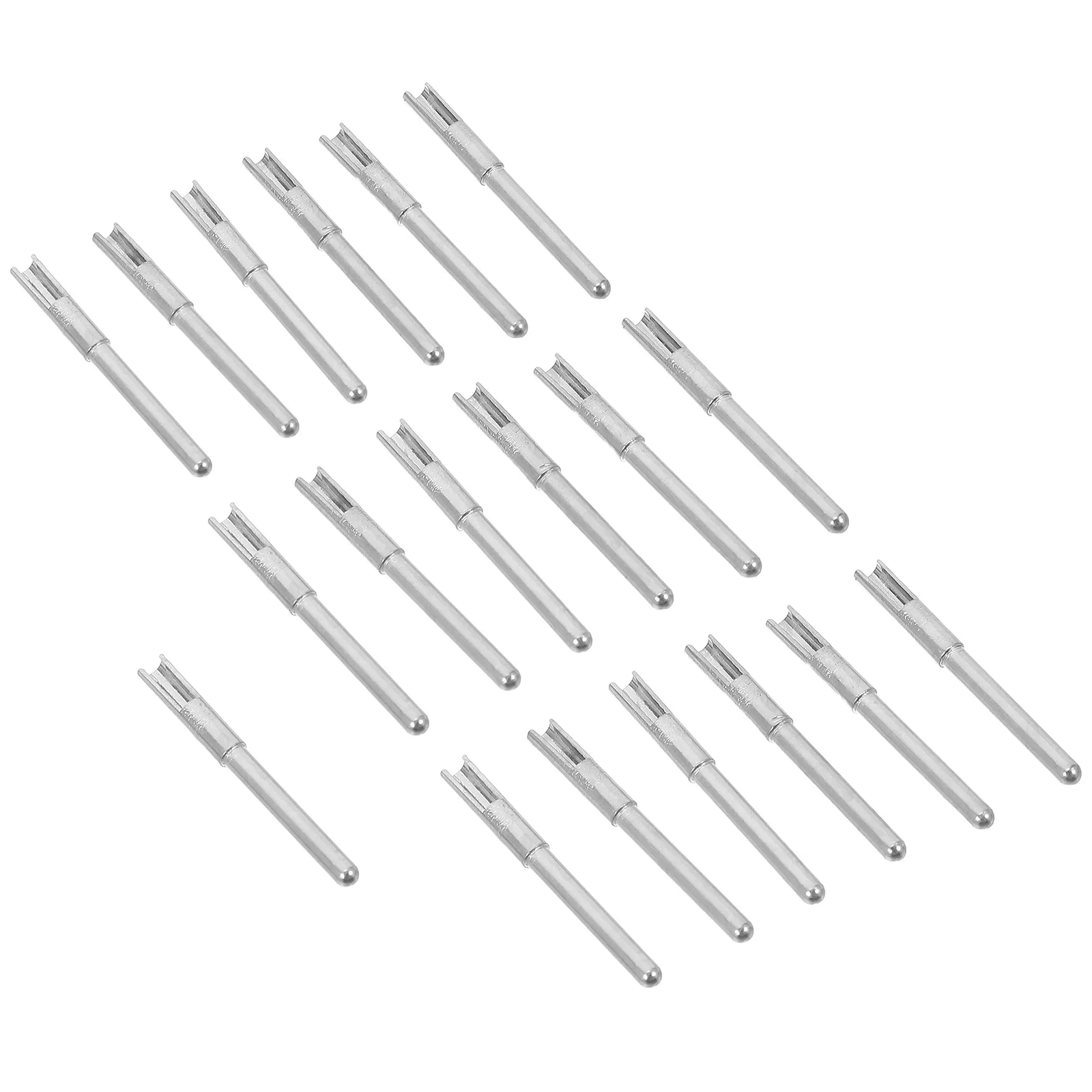 

100pcs Copper Nickel-Plated Conductive Connectors For Wiring Lead Wires Replacement Crimp Pin Terminal Electrical Connections