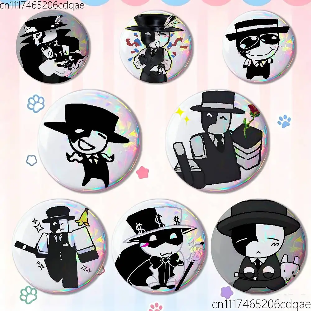 Die of Death Artful Badges Button Round Creative Pin Brooch Badge Bag Decor Accessories Fans Collect Friends Gifts