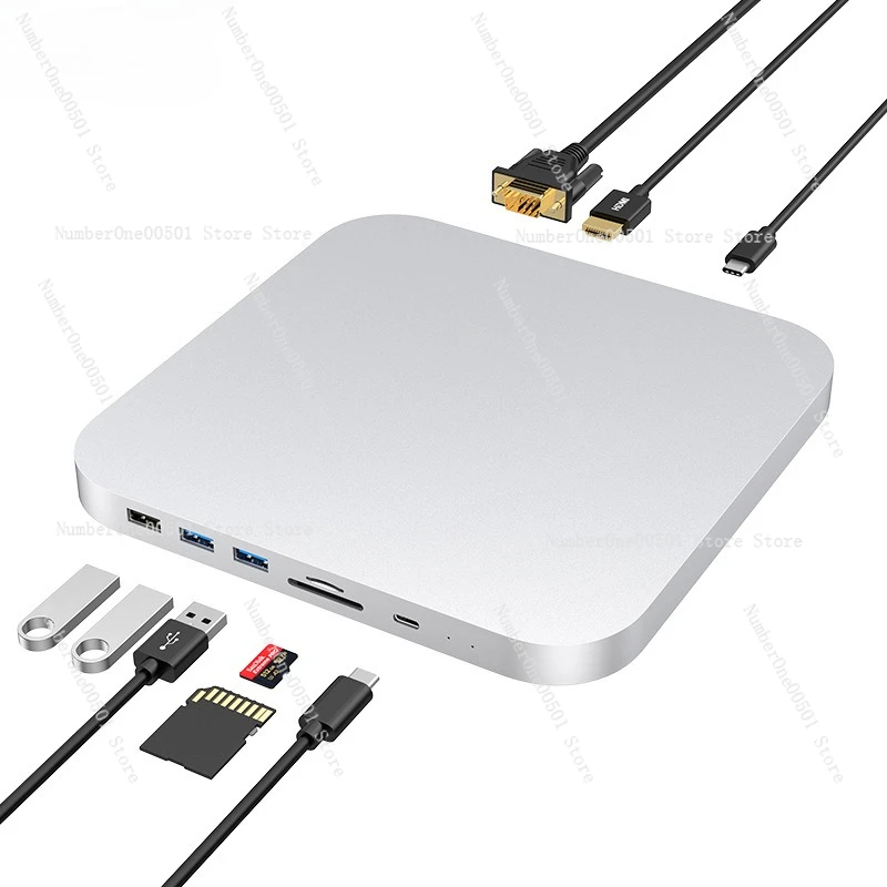 HDMI/VGA video interface SD/TF card reader Mac mini docking station M1/M2