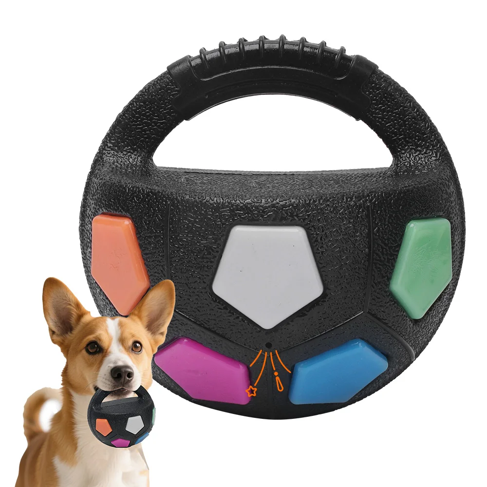 Pet Dog Toy Football Shape,Durable Rubber,Squeaky,Suitable for Medium to Large Breeds Interactive Pet Toy,Companion Toy for Pets