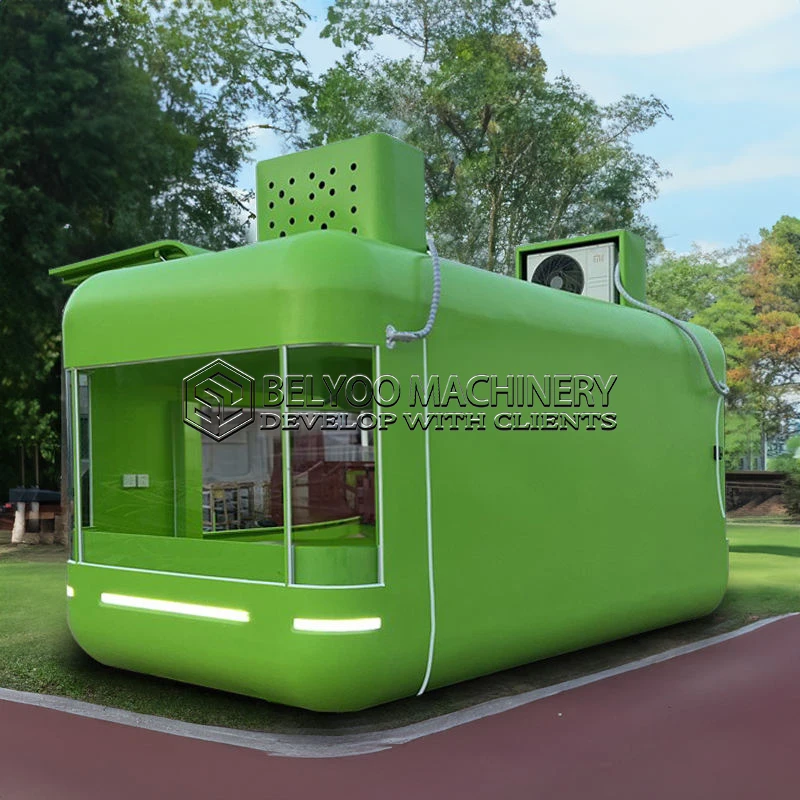 

Belyoo Food Trailer Street Ice Cream Coffee Kiosk Mobile Food Truck Fair Commercial Customized Fast Food Trailer