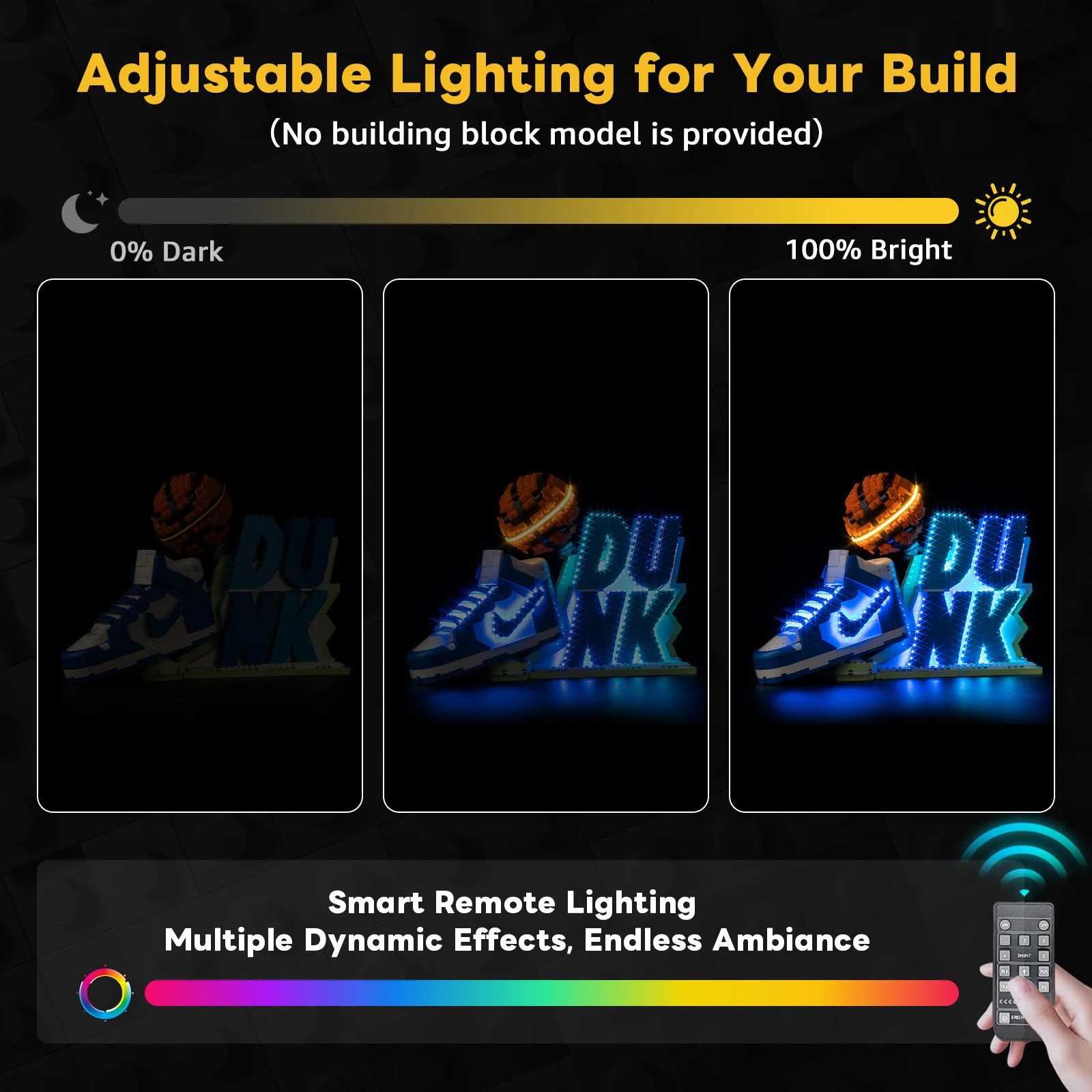 나이키 덩크 x 레고에 적합한 케글라링 LED 라이트 키트 ®   세트 43008 빌딩 블록 장식용 램프 레고 빌딩은 포함되지 않음