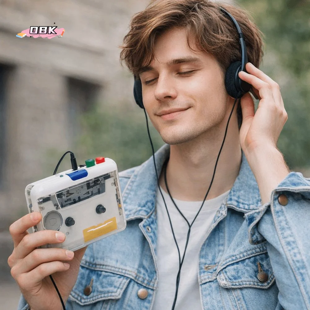 

Earphone Plug and Play Cassette Player 3.5mm AUX Input Multifunction Portable Walkman Convenient Tape Player Music Capture