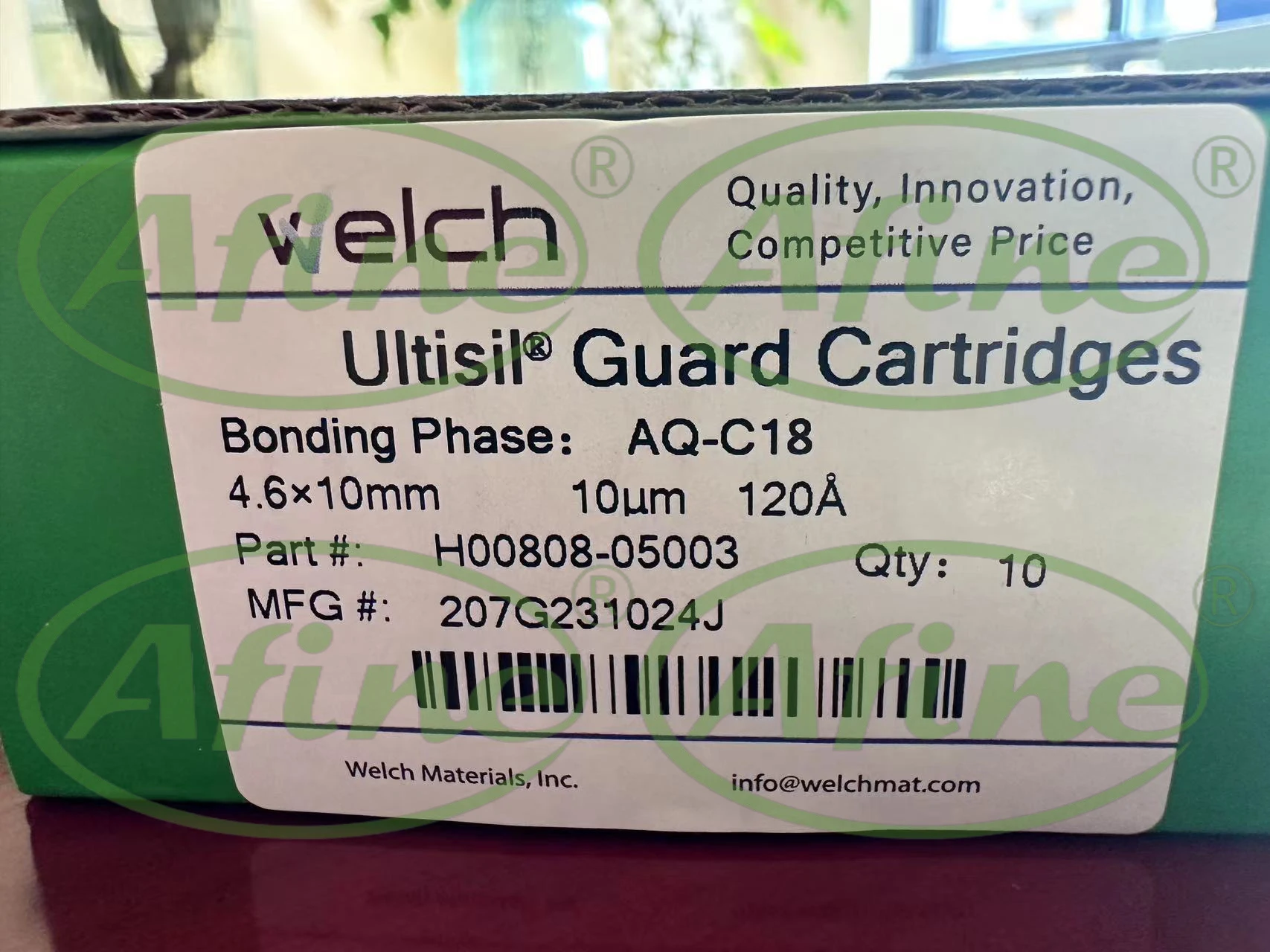 AFINE Welch corde TISCanon Cartouche AQ-C18: 5lavande m, 120Å, 4.6x10mm (H00808-04003) et 10lavande m, 120Å, 4.6x10mm (H00808-05003)