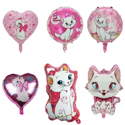 Disney Marie Cat Cartoon Palloncini Bambini Baby Happy Birthday Party Decorazione Pellicola in alluminio Palloncini in lamina di lattice Giocattoli per bambini