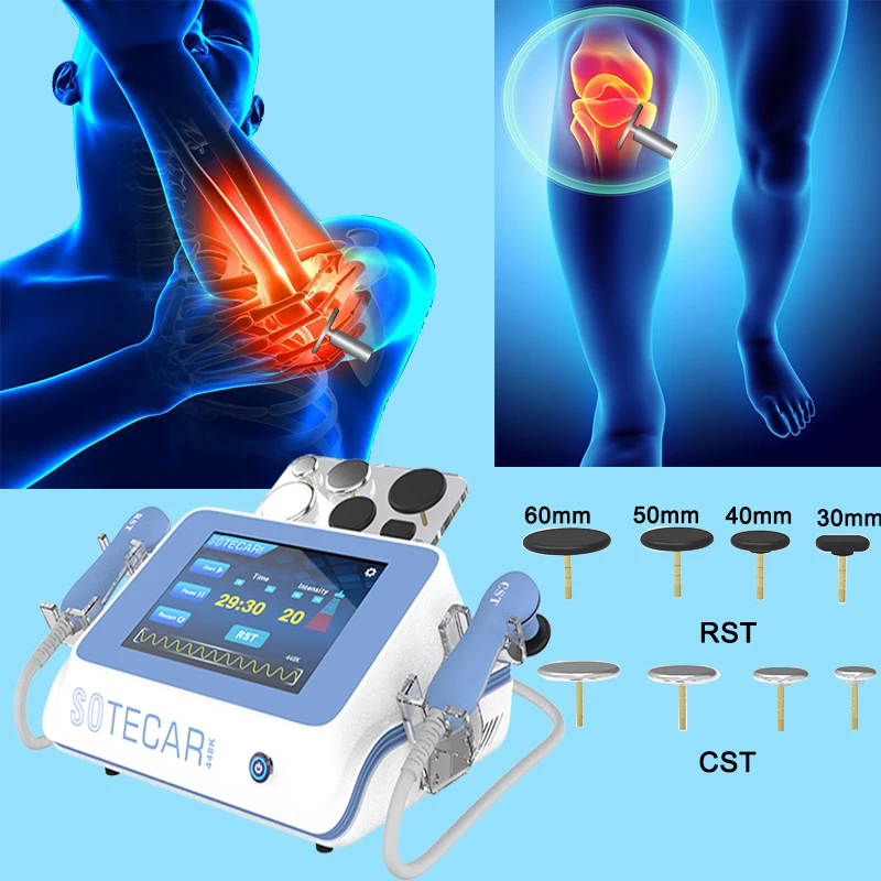 448KHZ Tecar Therapy RET CET permeabile al calore per alleviare il dolore del corpo tenuta della pelle terapia per la rimozione della cellulite Indiba permeabile al calore