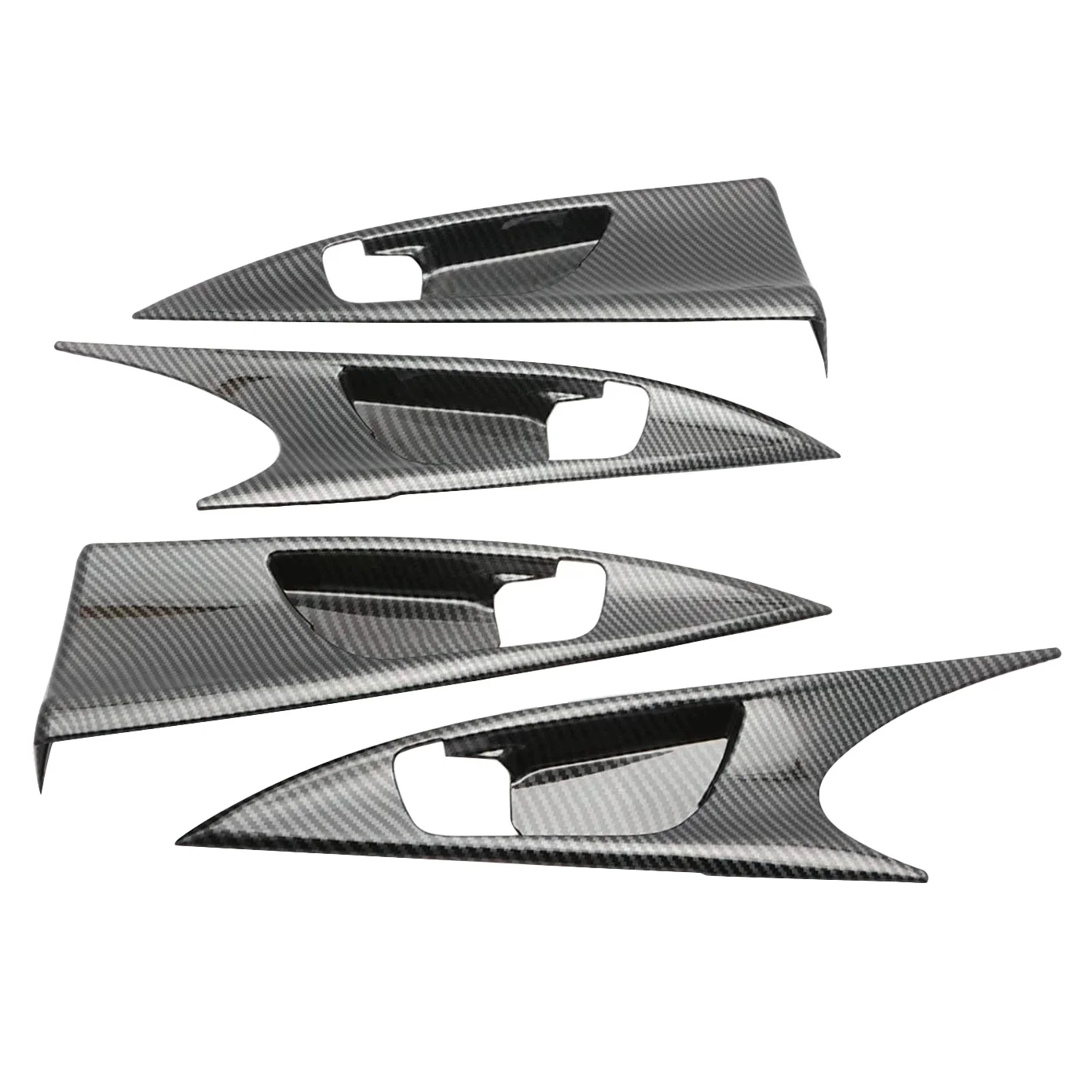 

Carbon Fiber Interior Mouldings Inner Door Handle Bowl Panel Cover Trim for Honda Civic Sedan