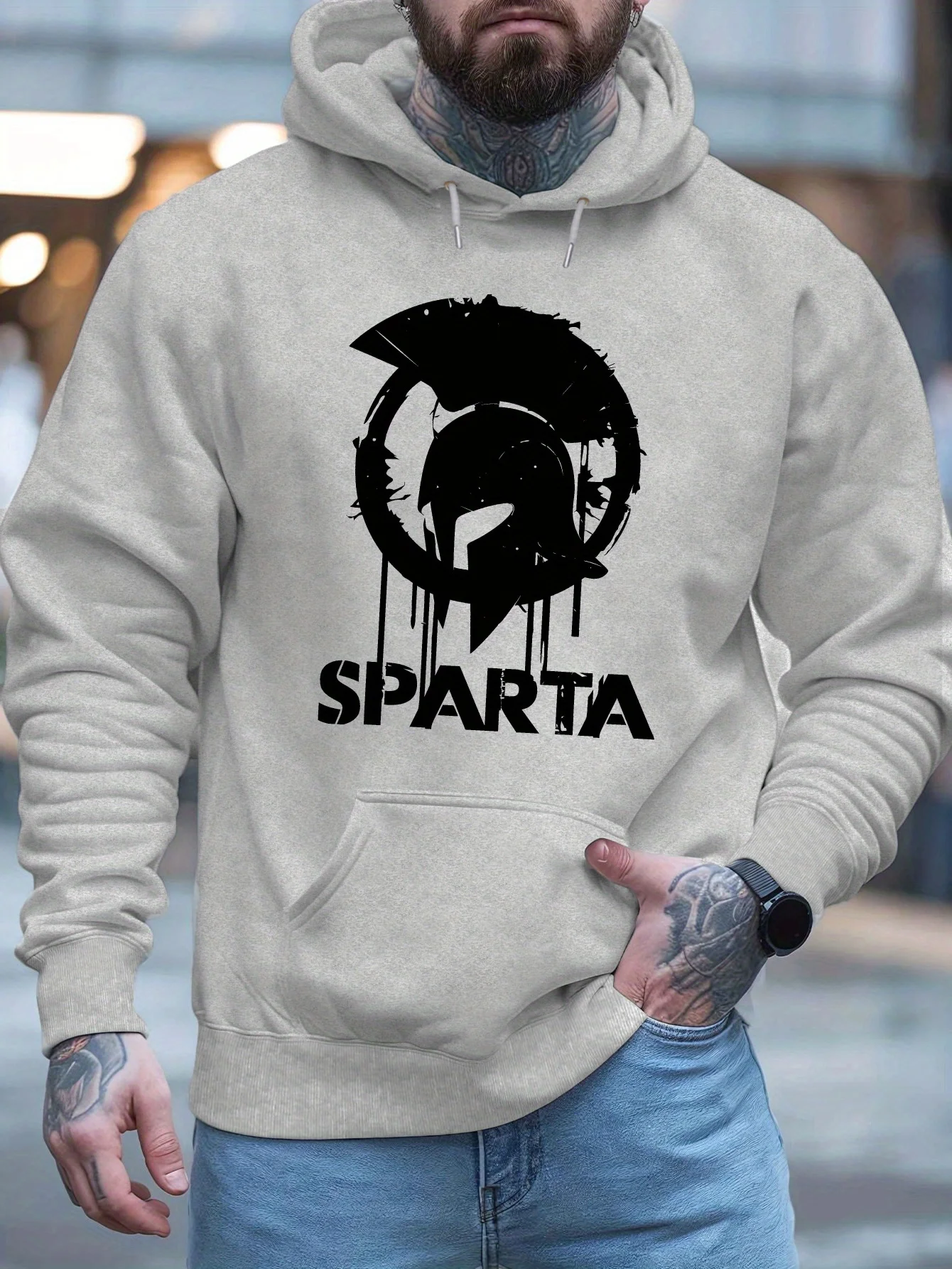 بلوزات بشعار Spartan Warrior للرجال والنساء، ملابس رياضية، سترات رياضية غير رسمية عالية الجودة، ملابس شارع هاراجوكو #3