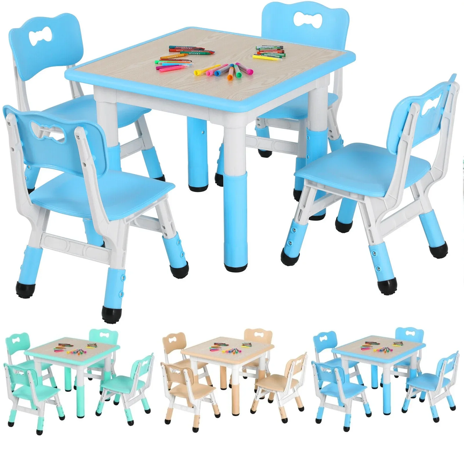 Children's Tables And Chairs Height Adjustable Children's Clothing Learning Tables And Chairs Cover Multi-Functional Art Table