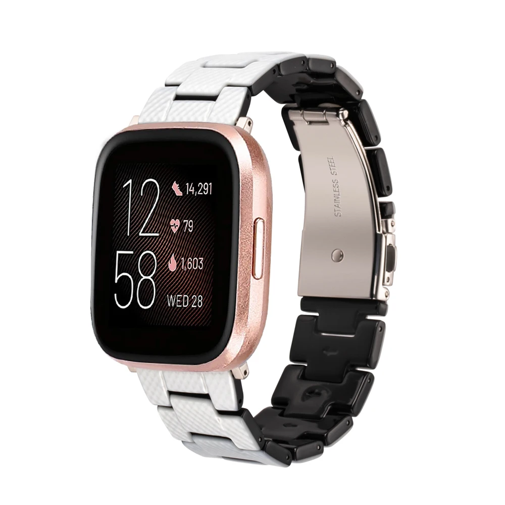 Mới Nhựa Dây Đeo Tay Fitbit Versa 2/ Versa/ Versa Lite Thay Thế Dây Đeo Đồng Hồ Thông Minh Smartwatch Phụ Kiện Cho Nam Nữ màu Tím