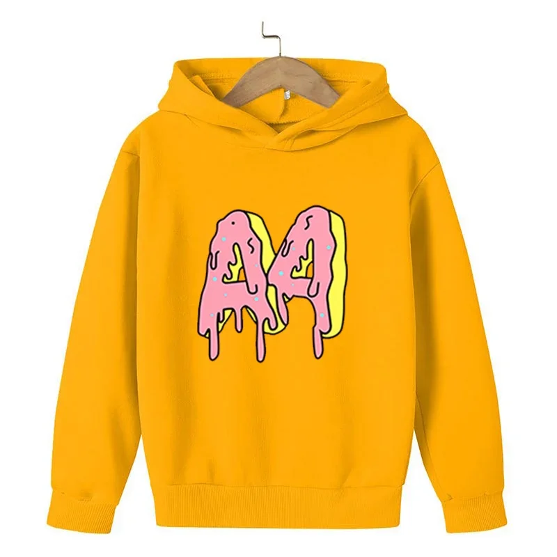 2022Summer A4 Merch Child Hoodie Pants Suit Boy Girl Sweatshirt Tops Quality Kids Baby Clothing Print A4 Donuts Sleeve Length