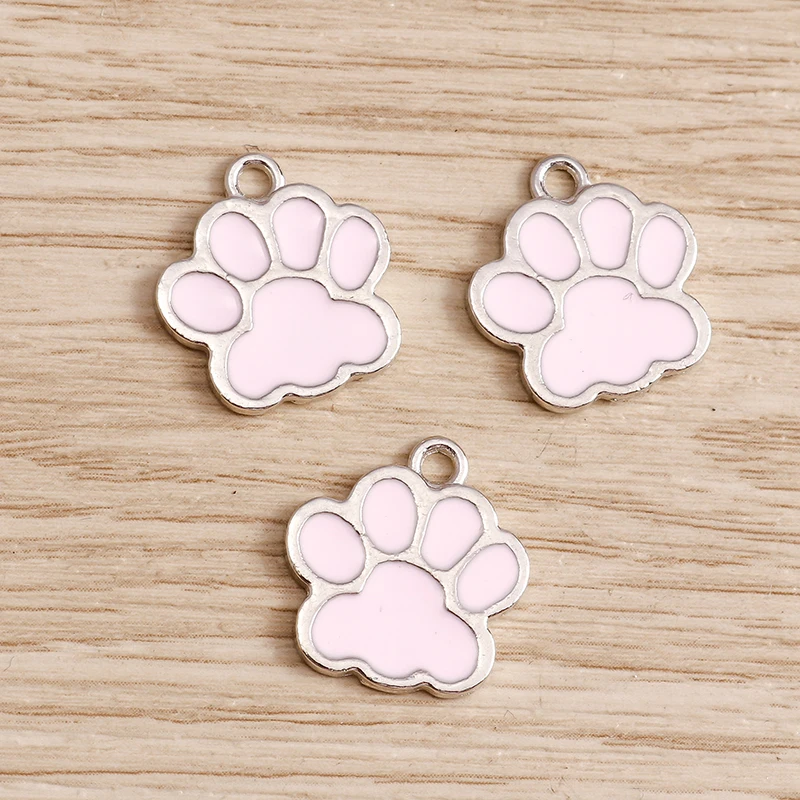 Tusember 10 Stück Mix Cartoon Welpen-, Hunde-, Katzenpfoten-Anhänger Tieranhänger für Halsketten, Ohrringe, DIY-Armbänder, Schmuckzubehör – Detail 10