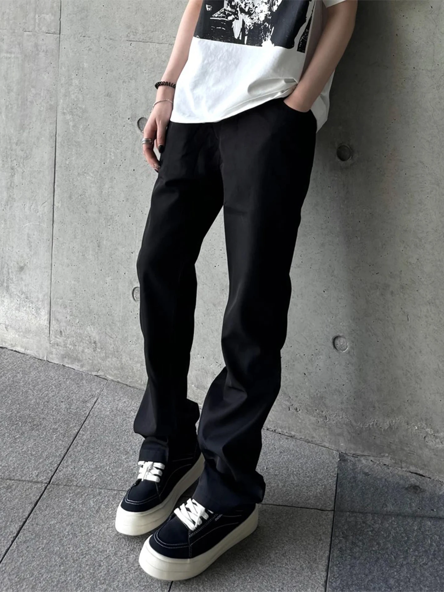 

Мужские летние тонкие джинсы Pure Bla American Slim Fit с прямыми штанинами, износостойкие, в стиле High Street, для повседневной носки