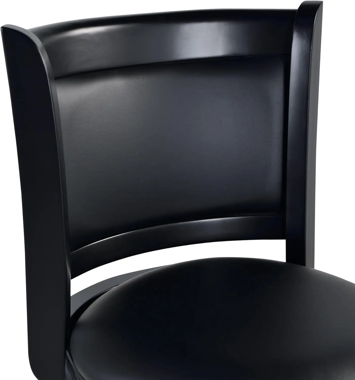 Extra Tall Swivel Bar Stool, 34-Inch Height, Black Faux Leather for Kitchen or Bar