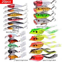 Fishing Lure Set Fishing Hard Bait Mini Minnow Floating Swing Crankbait Crazy Wobblers Artificial Bionic Crank Frog Soft Lures