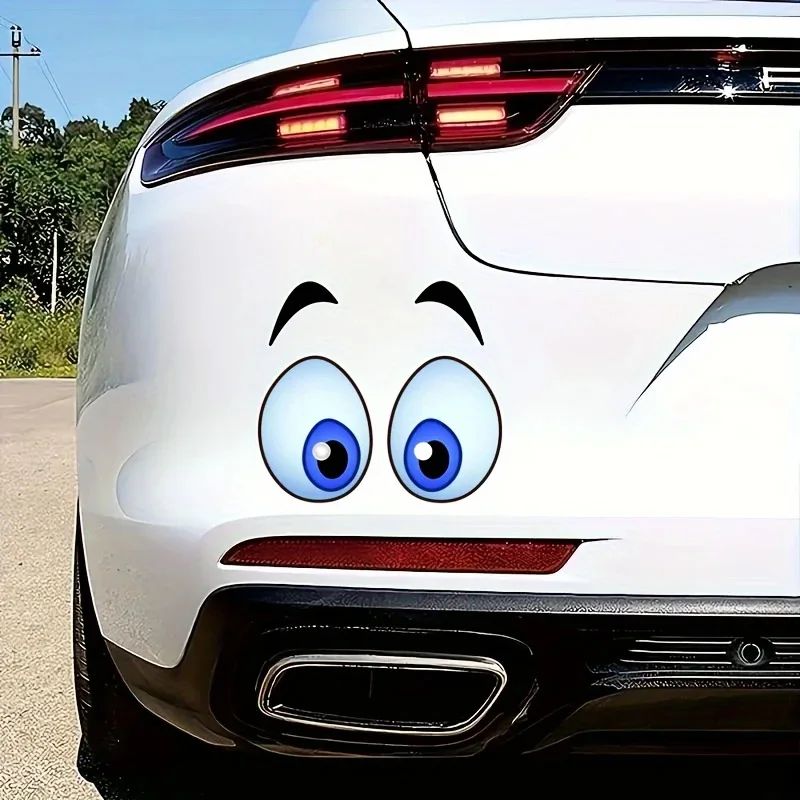 

14x12.5cm Cartoon Fun Eye Decoration Stickers, for Cars, Trucks, Motorcycles, Car Windows, Tail Scratches, Bumper Stickers