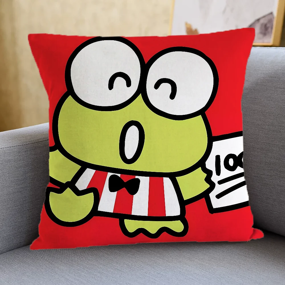 

High Quality Luxury Cushion Cover for Pillow Kerokero Keroppi Cobrand Kulechaowan Room Decorating Items Ornamental Pillows Home