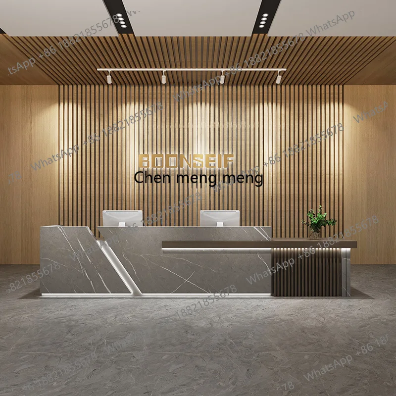 New Chinese Bar Company Front Desk Reception Desk Simple Commercial Tea House Health Billiards Club checkout page