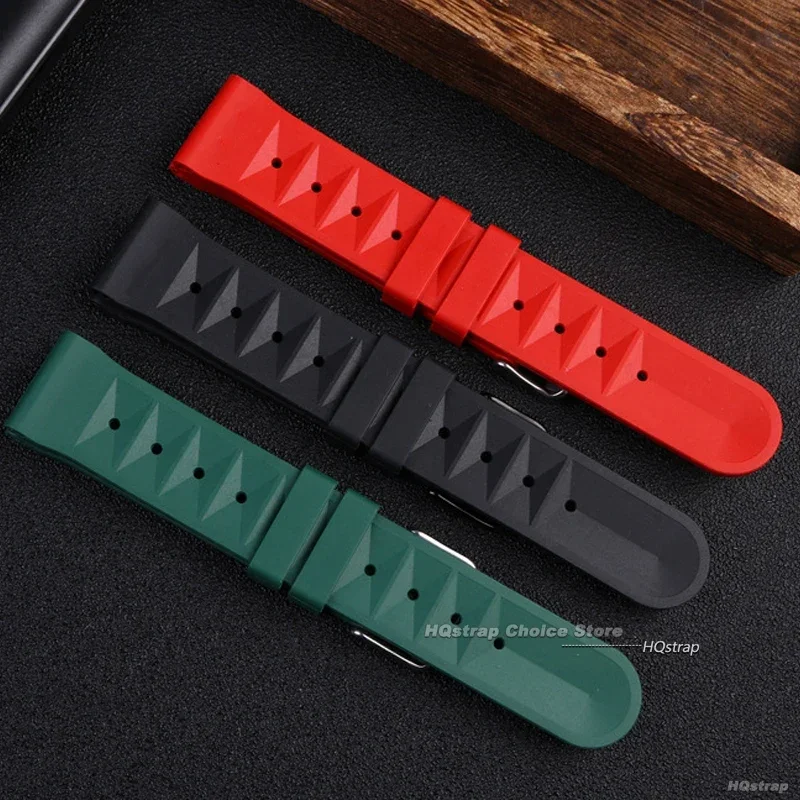 سوار ساعة مطاطي ممتاز للرجال والنساء ، ناعم ، شامل ، حزام مسطح ، بديل لساعة Seiko ، 20 42