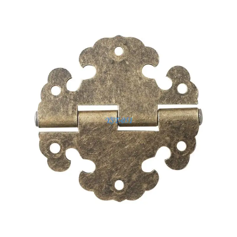 E15A 10 قطع من المفصلات الزخرفية العتيقة Hardwar Fashion مفصلات مستديرة خفيفة الوزن