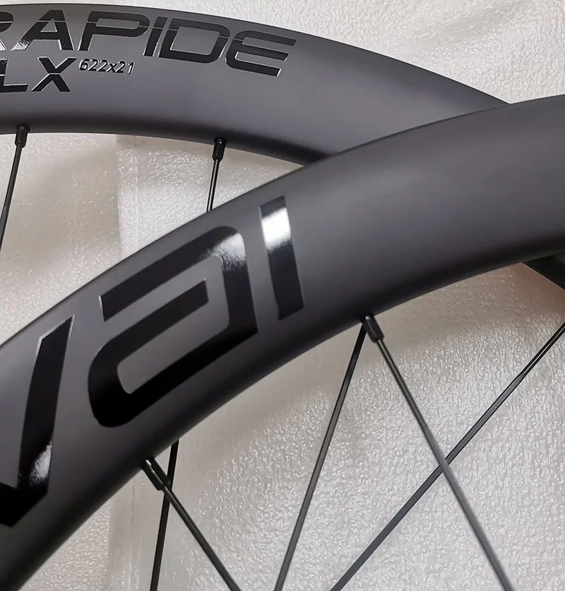 Gravel Carbon Road Bike Clincher Disc Bicycle Wheel 45/50/55/60mm Ratchet 36T Ceramic Hub Custom Sticker Disc Bicycle Wheelset