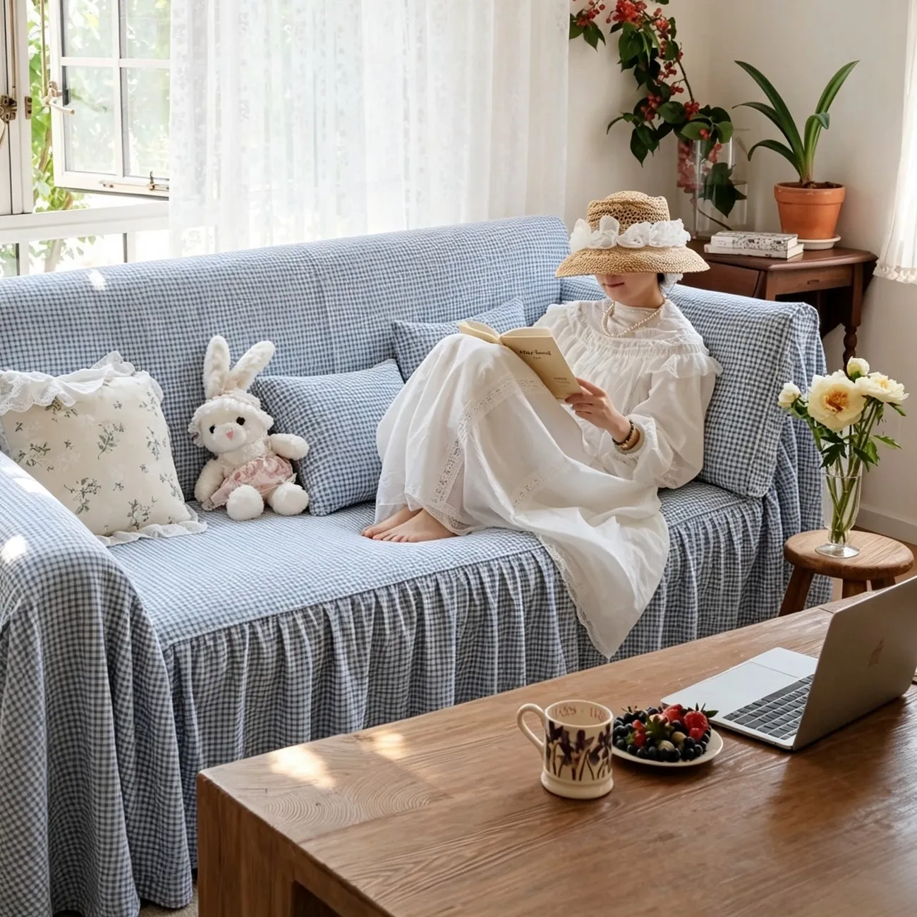 Nordic Simple Cream Style Classic Lange Versatile Four-season Universal Pure Cotton Sofa Towel Cover 2/3 Seater Sofa Cover