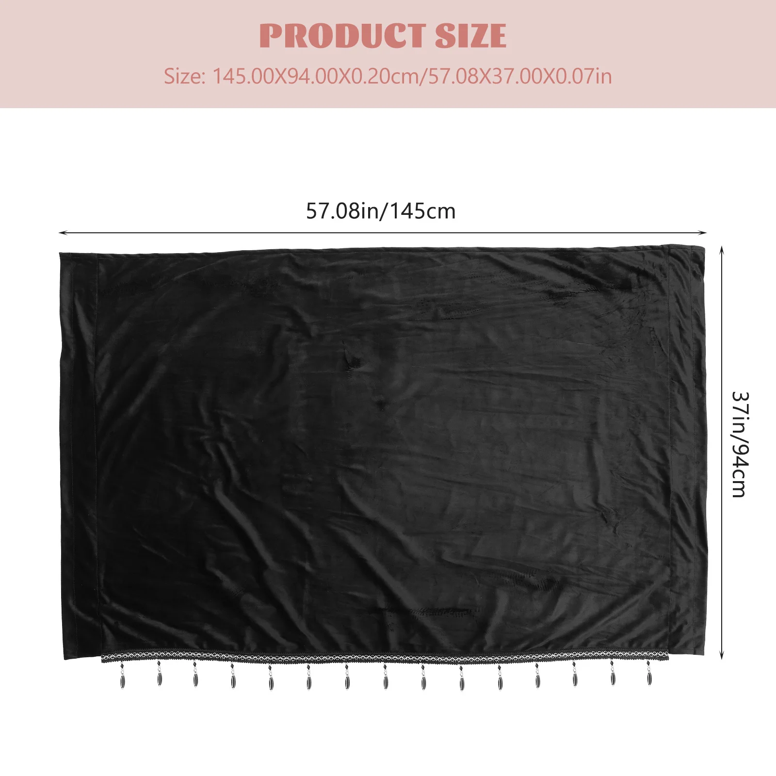 

Premium Lint Window Curtain Tassel Decor Decorative Short Curtain Home Kitchen Bedroom Fringed Chic Window Decor