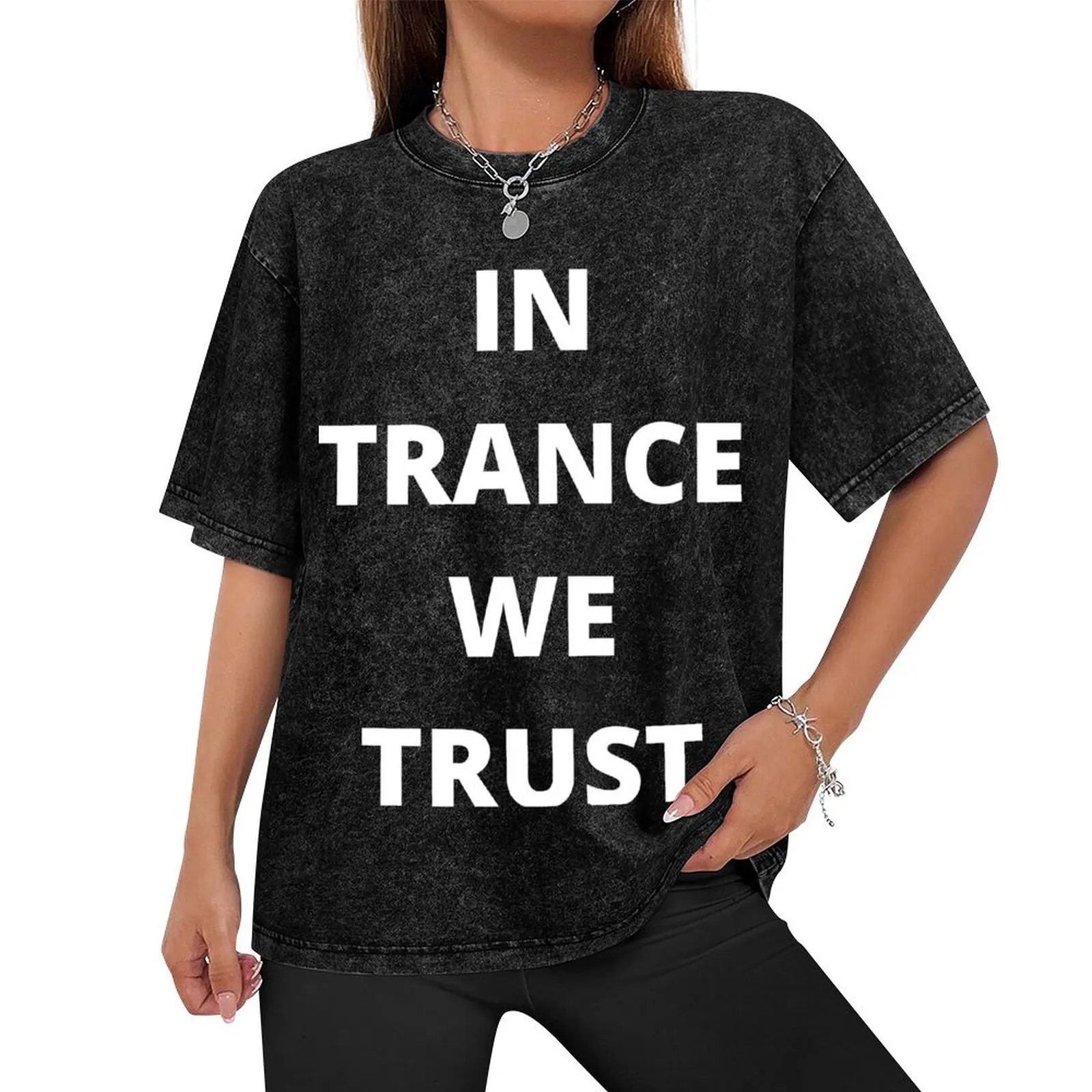 IN TRANCE WE TRUST T-Shirt Personalized t-shirt graphics man t shirt vintage clothes cotton t shirt men