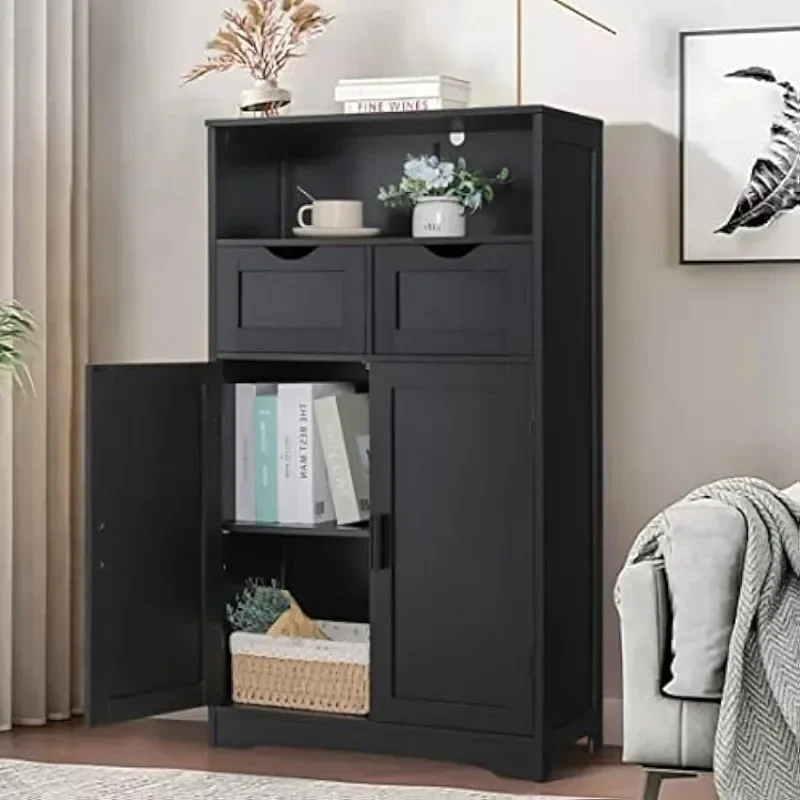 Armario Preto Autônomo Do Acento Para A Sala De Estar، Quarto، Escritatorio، 23,6 "L X 11,8" W X 42,5 "H #2