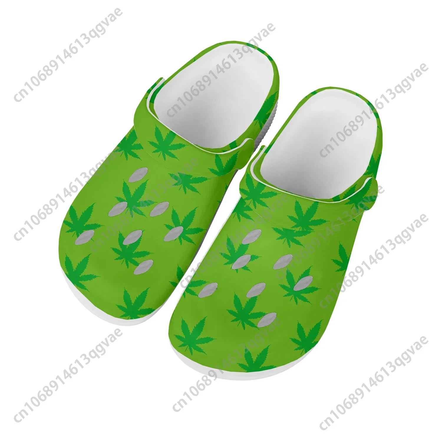 

Maple Leaf Printed Pop Home Clogs Custom Water Shoes Mens Womens Teenager Shoe Garden Clog Breathable Beach Hole Slippers White