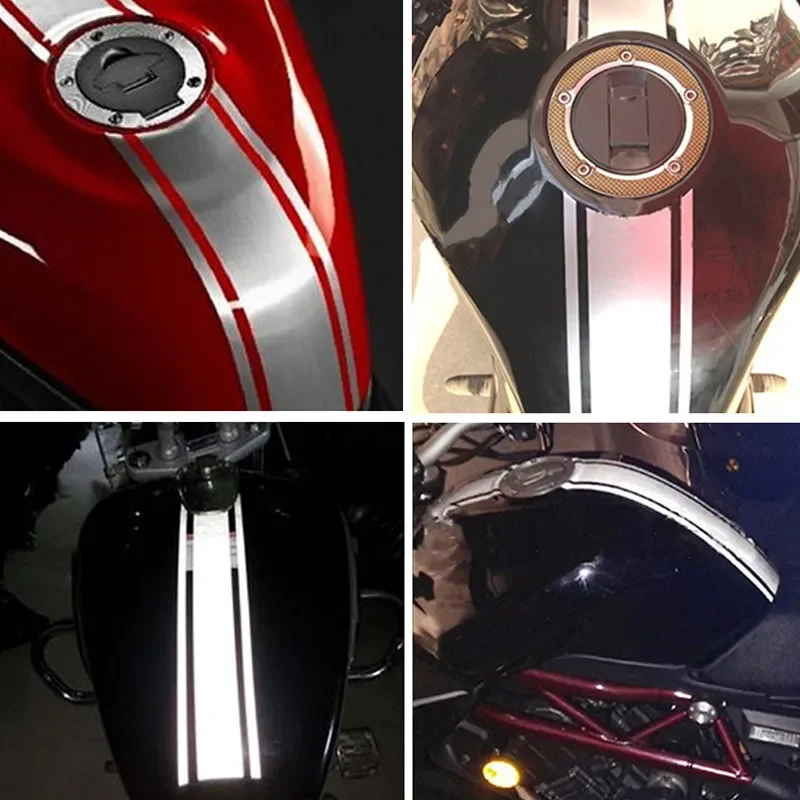 50cm Motorcycle Stickers Waterproof DIY Fuel Tank Cover Car Motorcycle Reflective Stickers Decal Motorcycle Sticker Accessories