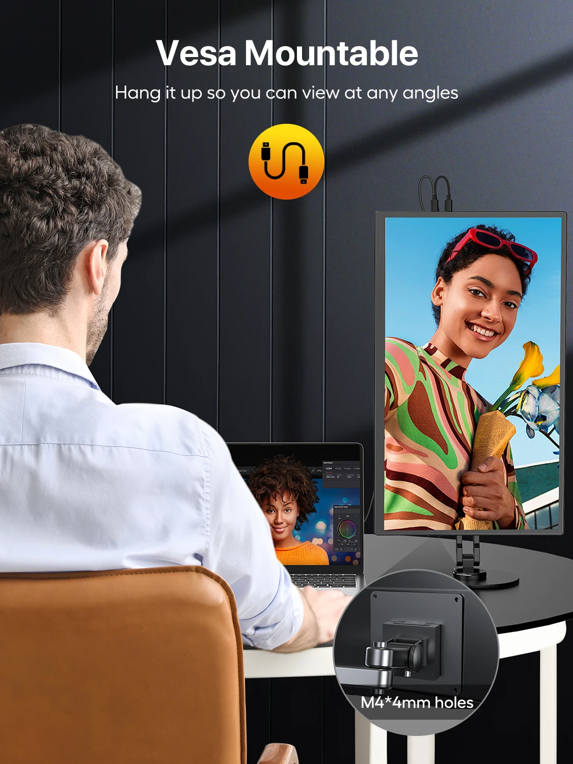 Imagem -05 - Eviciv 120hz Touchscreen Gaming Display 18.5 1080p Hdr Ips Monitor Portátil com Hdmi Usb c para Steam Deck Laptop Mac pc Telefone