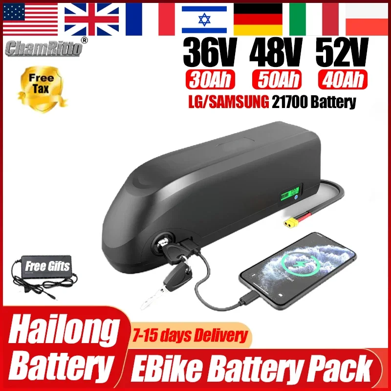 

Elektrische fiets E велосипедный аккумулятор 36 В 48 В 52 В 20 Ач 25 Ач 30 Ач 40 Ач 50 Ач Электрический велосипед Bafang Motor 750 Вт 2000 Вт Литиевая батарея