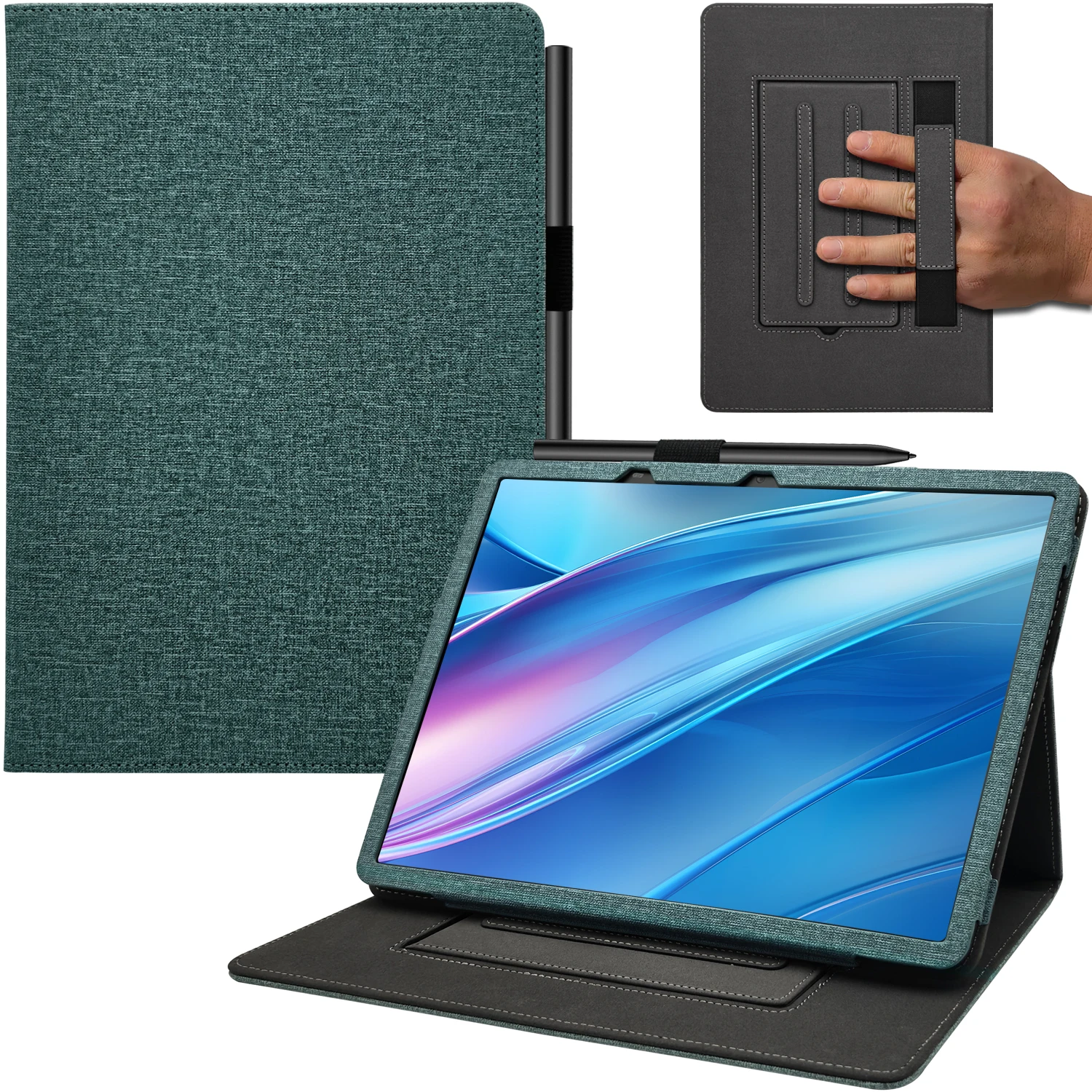 Case for 11.5'' TCL NXTPAPER 11 Plus Protective Cover with Stylus Holder, Double Stand Function, Handheld, Auto Sleep & Wake