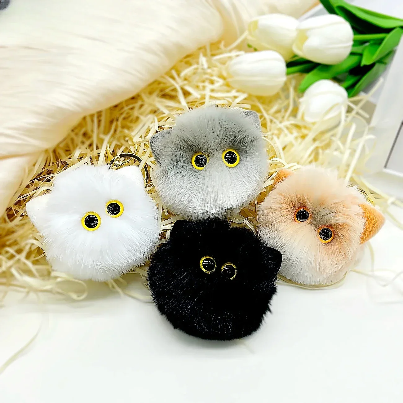 Nowy pluszowy brelok do kluczy Cat Cute Animal Car Key Chain Pendant Doll Toy Small Gift Wholesale Keychain Cute Keychain