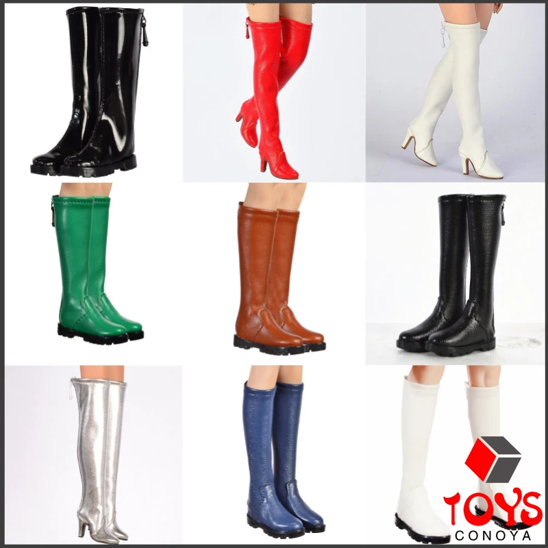 

In Stock 1/6 Female Leather Boots High Heel Shoes Model Fit 12'' Big Feet S28A 29B S38A S39B S42 S43 Soldier Action Figure Body