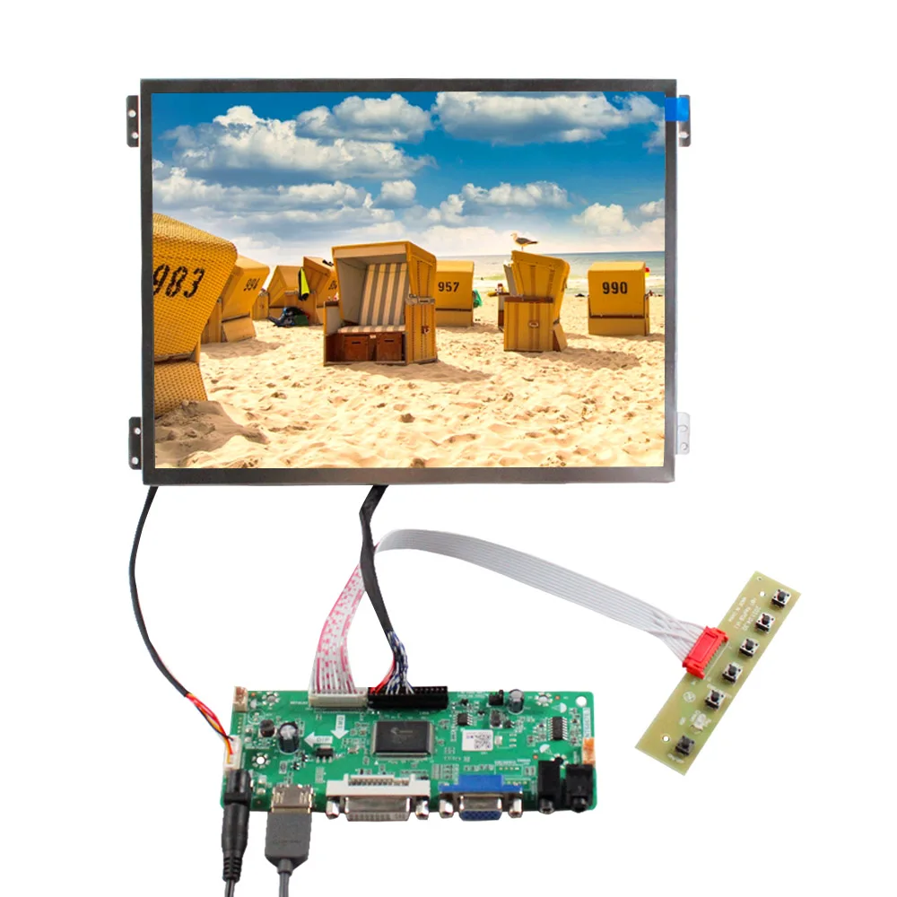 10.4 in 1024x768 HD 4:3 1000nit High Brightness IPS HD MI LCD Screen Wall Mounted