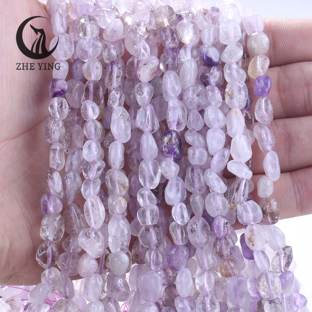 

6-8mm Natural Irregular Amethyst Ocean Agate Nugget Stone Bead Golden Obsidian Loose Spacer Freeform Bead For Jewelry Making DIY