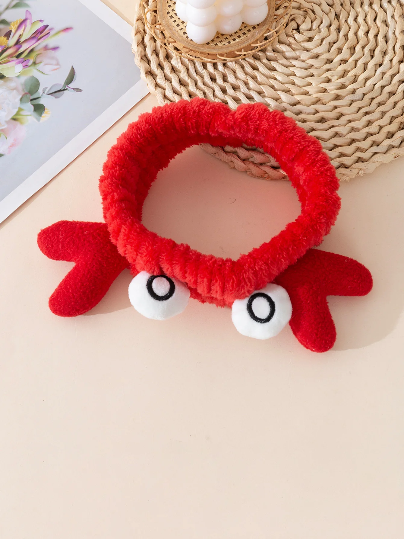 Creative Face Wash Hair Band Cute Cartoon Crab Headband Cute Funny Hair Hoop