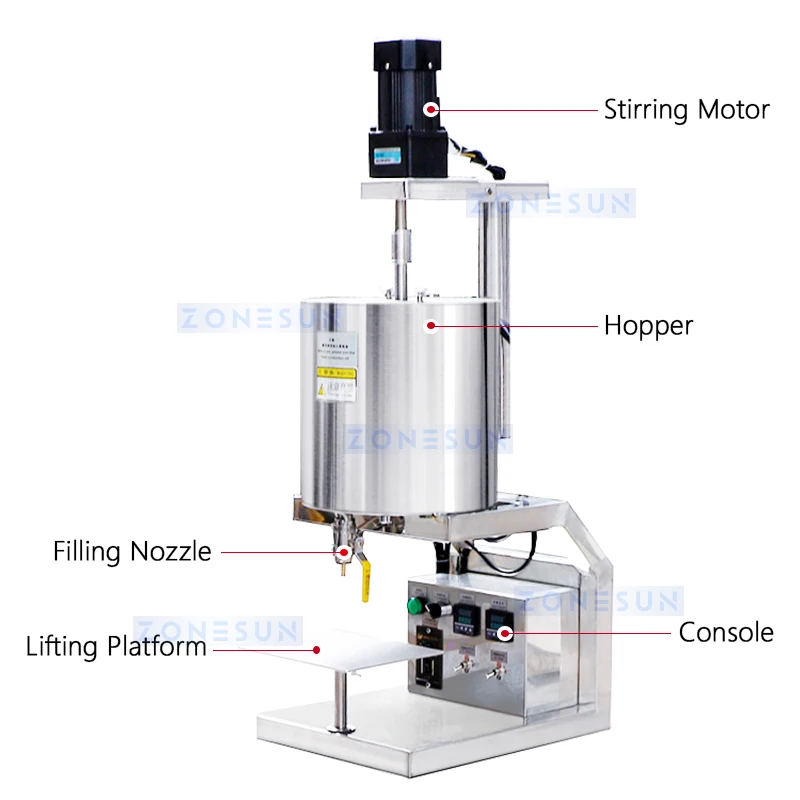ZONESUN riempitrice per rossetto manuale Lip Barm Filler Cosmetics Make Up Beauty Product Equipment riscaldamento Mixing ZS-GTK20