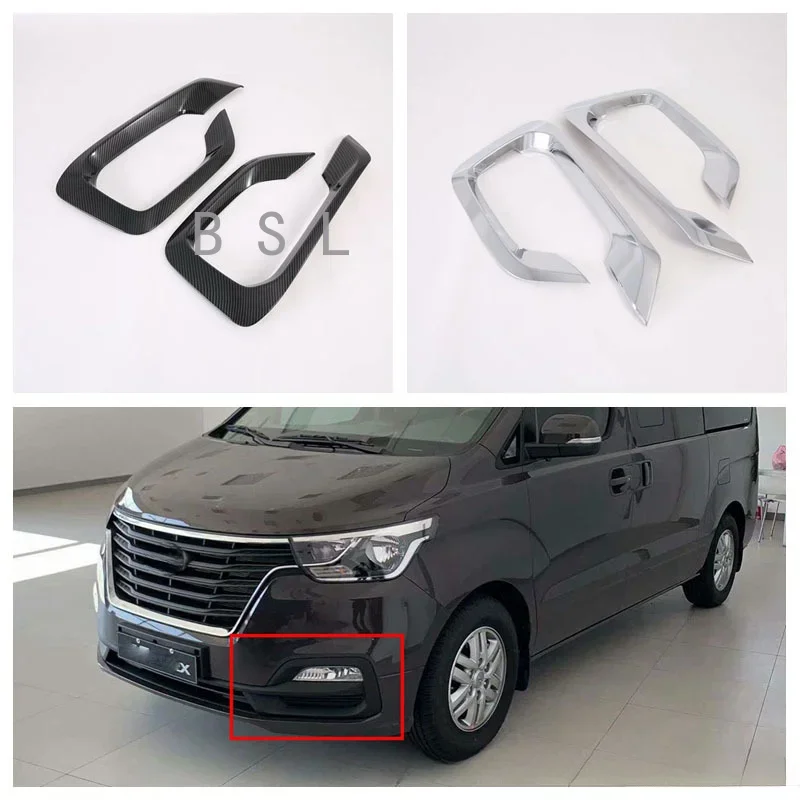 For Hyundai Grand Starex H-1 i800 2018 2019 2020 Front Fog Light Lamp Cover Trim Protect Frame Exterior Accessories Car Styling