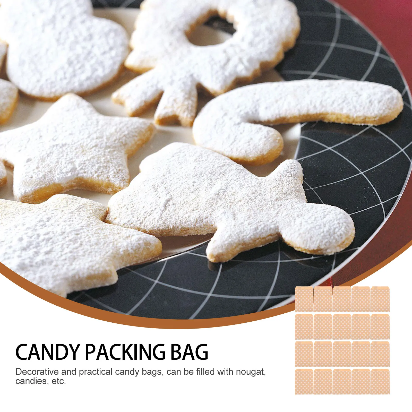 

50 Pcs Baking Bags Biscuit for Events Candy Packaging Paper Creative Sweets Mini